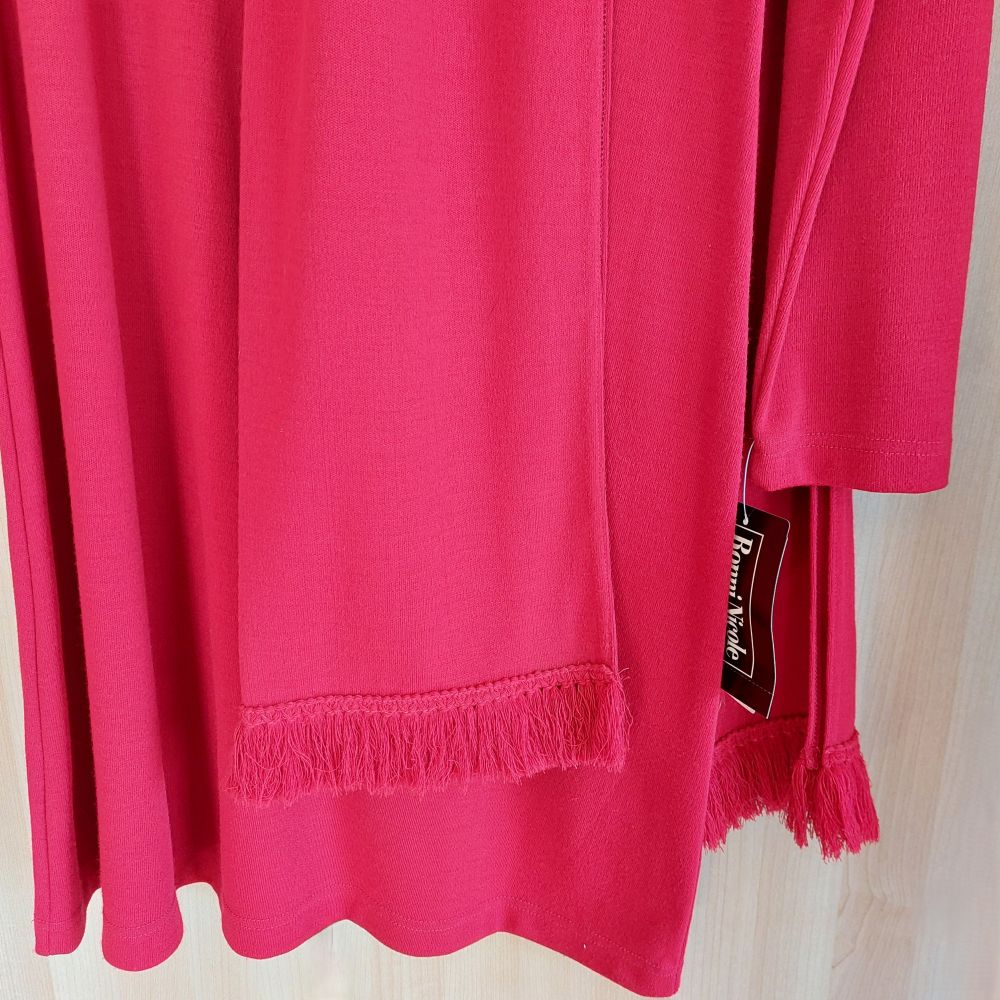 Vintage Ronni Nicole by Ouida Red Dress With Scarf