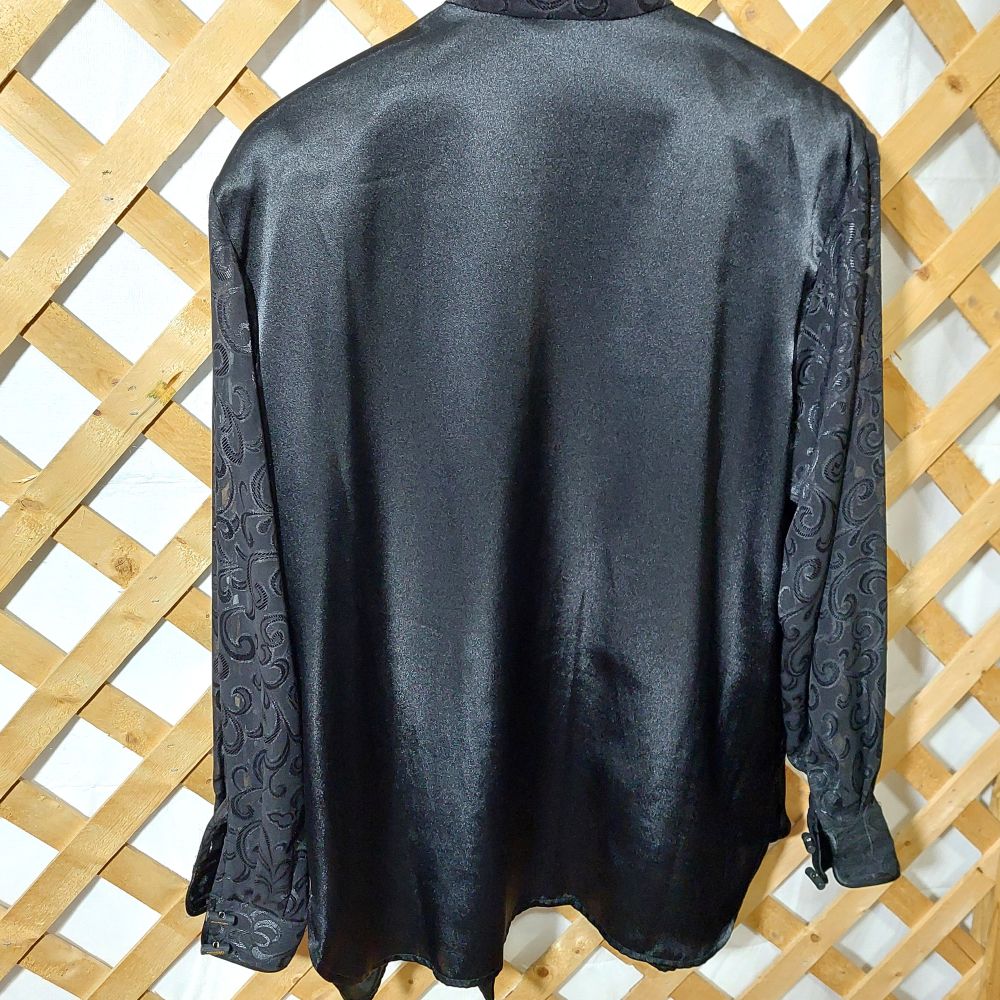 Laura & Jayne Collection Black 2-Layer Blouse Women's Size 8