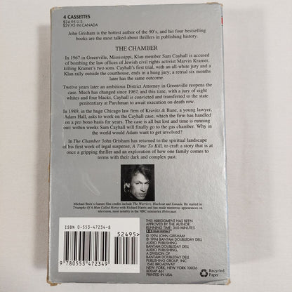 The Chamber by John Grisham on Audio Cassette Back of Package