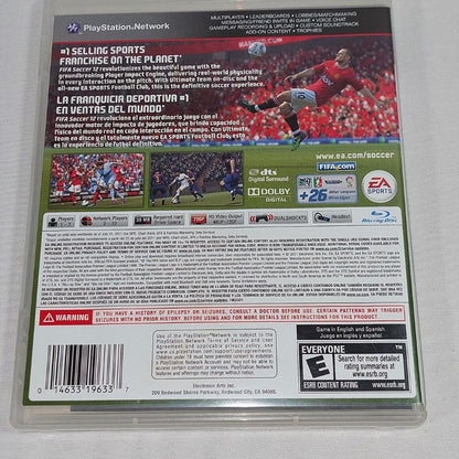 FIFA Soccer 12 PS3 Game Back Cover